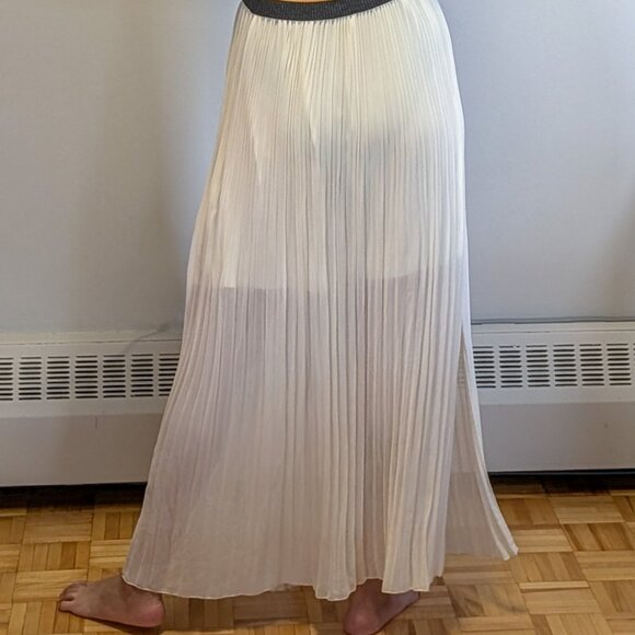 Pleated Satin Skirt - Picture 4 of 5